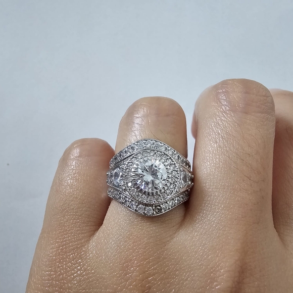 3Pc 925 sterling silver weeding ring - Picture 1 of 6